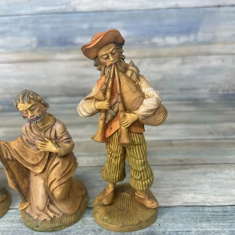 Vintage‎ Nativity Figurines Made In Italy Christmas People Shepard Wise Men